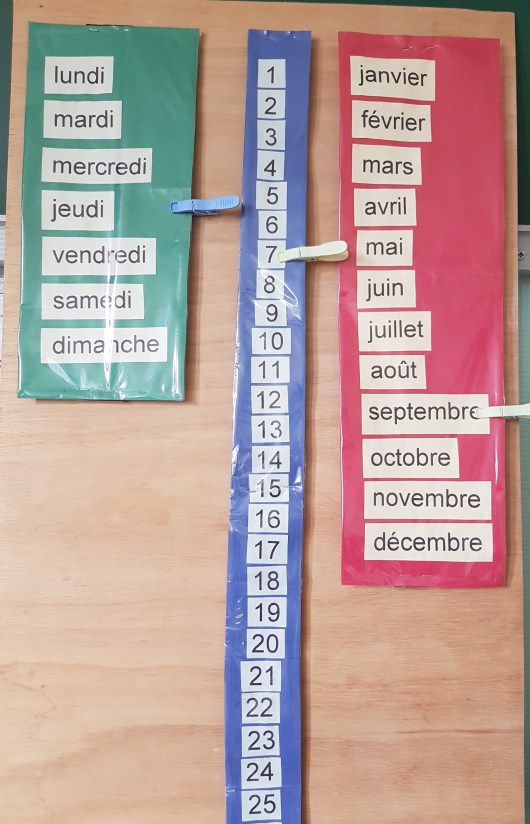 Calendrier collectif jours et mois en vertical