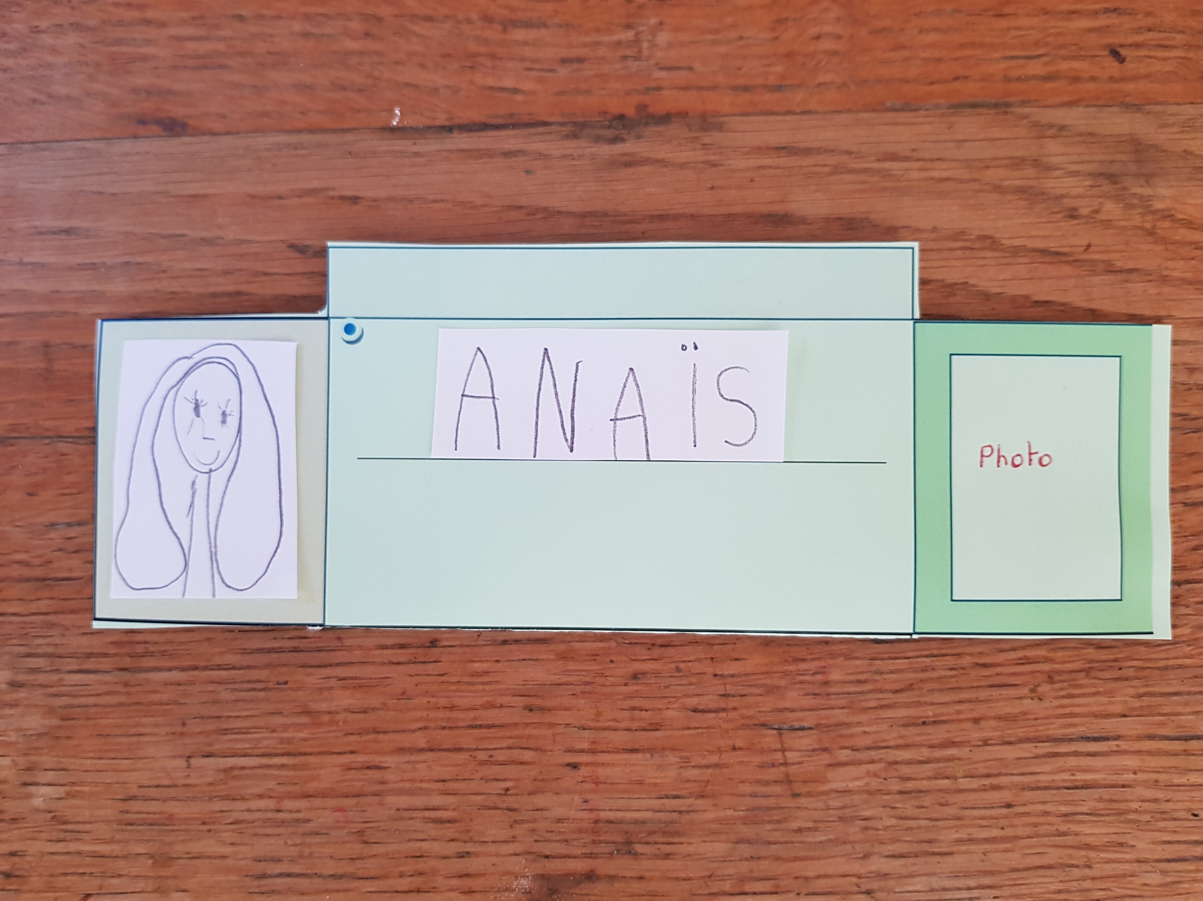 Etiquette prénom dessin photo