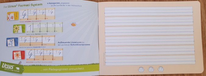 Cahier de maternelle en Autriche pour l'écriture 1