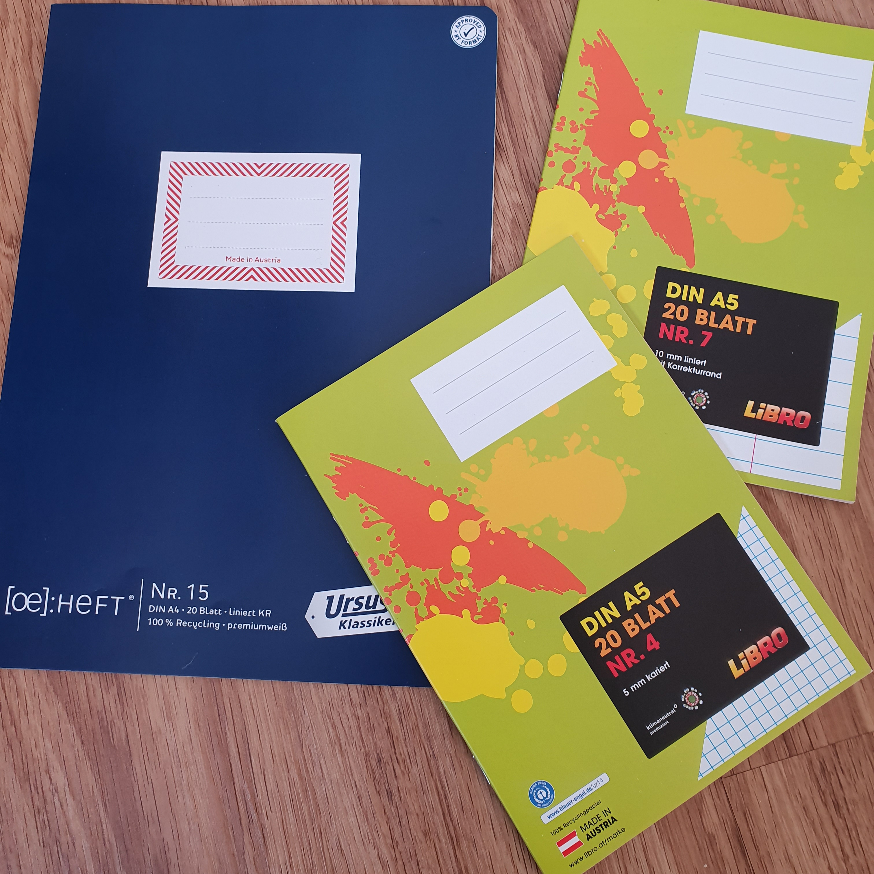 Cahiers de maternelle en Autriche 1