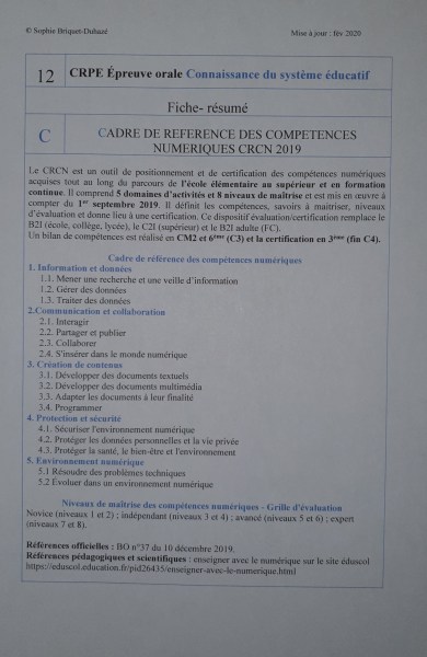 Fiche-résumé Cadre référence compét numériques 2019 12