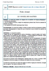 Fiche-résumé CSE 14
