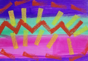 Empreintes à l'éponge