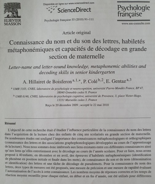 L6 Article Hilairet Psy Fç 2010