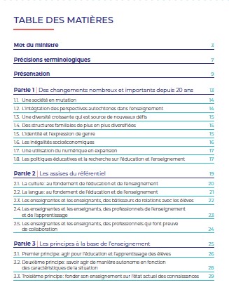 Table des matières réf comp 1