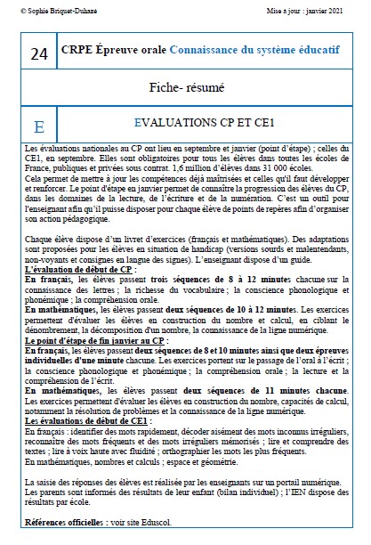 Fiche-résumé CSE 24