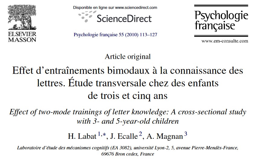 L10 Article Psy Fç Labat Ecalle Magnan