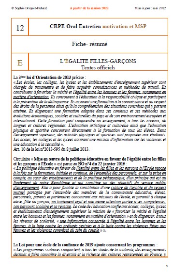 Oral motivation fiche 12