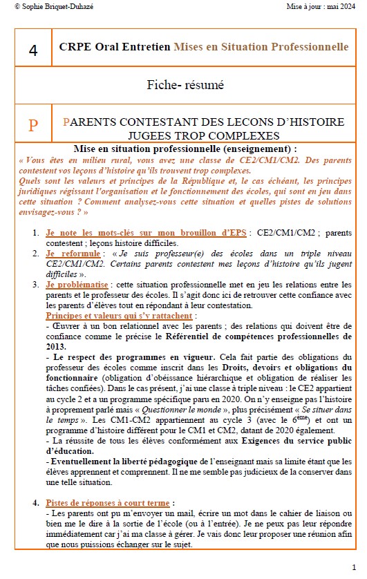 4. Parents contestant les leçons d'histoire jugées complexes